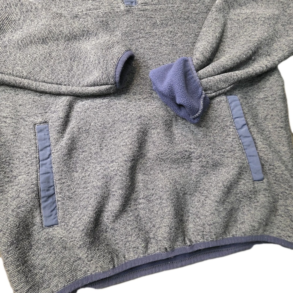 Eddie Bauer Pullover Sweater Snap Heathered Blue Men's Small Sweater - Picture 7 of 7